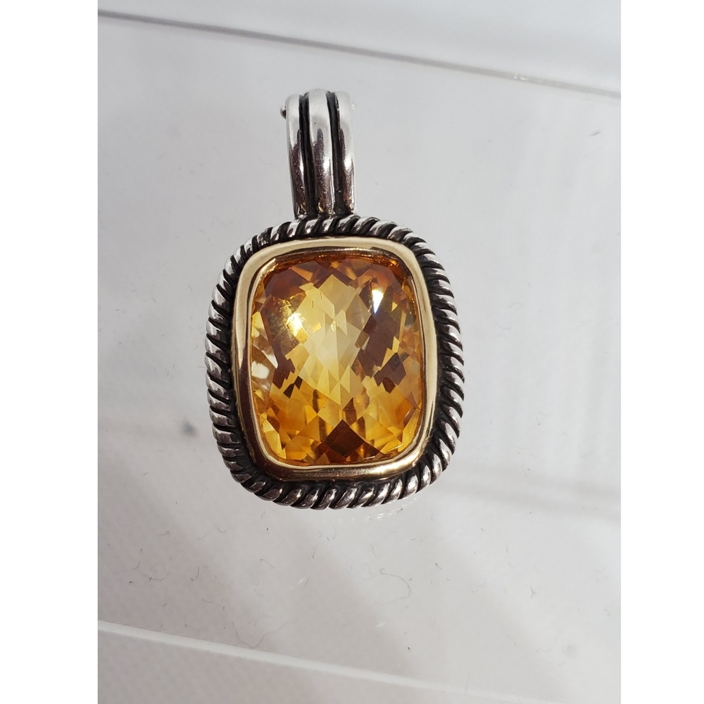 Sterling Silver Pendant with Topaz Stone